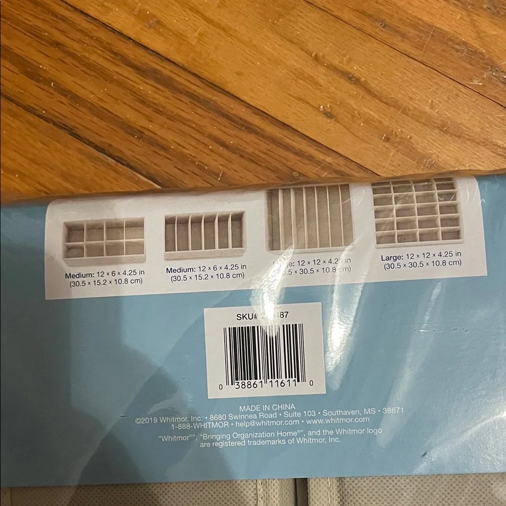 WHIT Tan Fabric Drawer Organizers Set of 4